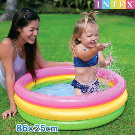 プール サンセットグロー ベビープール 86×25cm 対象年齢：1歳～3歳まで SWM-PL-58924INTEX インテックス 小さい 家庭用プール 赤ちゃん用 子供用 ベビープール ベランダ 円形 丸型