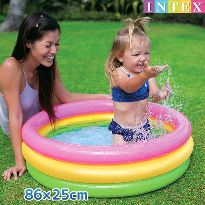 楽天市場 プール サンセットグロー ベビープール 86 25cm 対象年齢 1歳 3歳まで Swm Pl 524intex インテックス 小さい 家庭用プール 赤ちゃん用 子供用 ベビープール ベランダ 円形 丸型 あす楽対応 Etc 人形の丸富