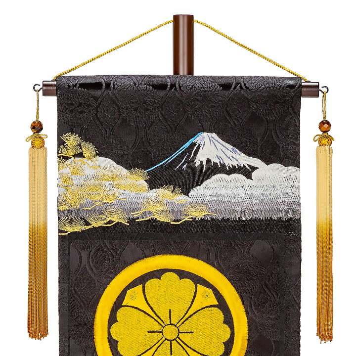 楽天市場】名前旗 刺繍仕立て 家紋入り 名前旗 鯉と龍（特大） 毛せん 
