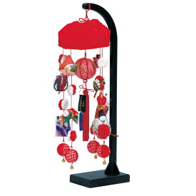 平安豊久 つるし飾り 正絹小雪（ミニ） スタンド付 TRS-H-332389 桃の節句 雛祭り ひな祭り に おしゃれ で かわいい さげもん つるし雛 吊るし飾り を 雛人形 ひな人形 と一緒に飾って 女の子 の お祝い に 送料無料