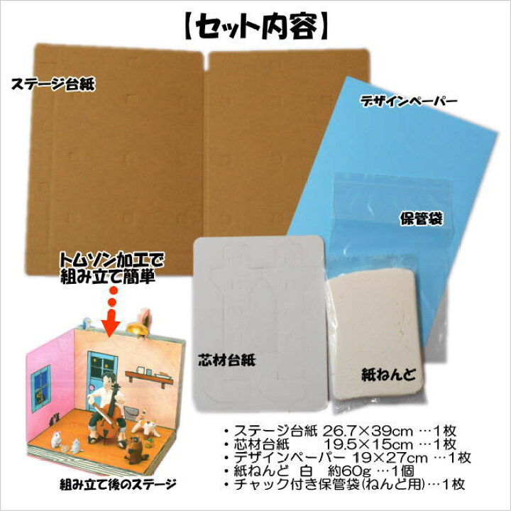 ねんど工作 紙工作 キット本から飛び出した物語