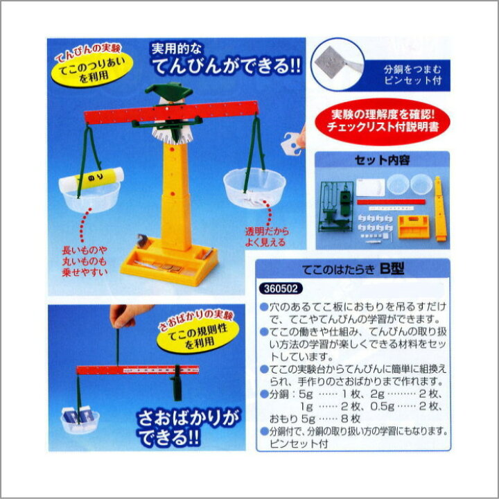 楽天市場 理科実験キット小学校6年生セットa てこのはたらきb型 月と太陽a型 虫めがねのおまけ付き あす楽 学校教材ネットショップ