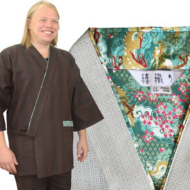 プロが作ったオシャレ作務衣 纏織 作務衣 竜の衿でオシャレな日本製 メンズ さむえ 少量生産