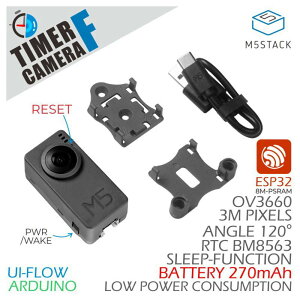M5Stack Timer Camera F�yM5STACK-U082-F�z[�G���t�@�C�u�X�^�b�N �}�C�R�� IoT ���W���[�� �d�q�H�� ���R�H��]