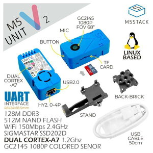 M5Stack M5stack UnitV2 AI�J�����yM5STACK-U078-D�z[�G���t�@�C�u�X�^�b�N �}�C�R�� IoT ���W���[�� �d�q�H�� ���R�H�� �ċx��]