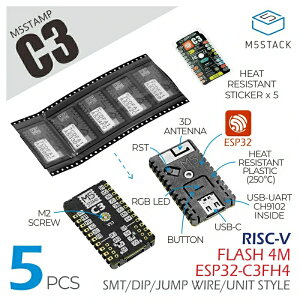 M5Stack M5Stamp C3(5����)�yM5STACK-K056-B�z[�G���t�@�C�u�X�^�b�N �}�C�R�� IoT ���W���[�� �d�q�H�� ���R�H��]
