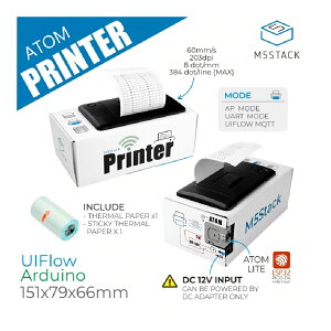 M5Stack ATOM Printer Mv^LbgyM5STACK-K118z[Gt@CuX^bN }CR IoT W[ dqH RH]