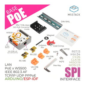 M5Stack M5StackpLANW[(W5500ځAPoEΉ)yM5STACK-K012-C-V12z[Gt@CuX^bN }CR IoT W[ dqH RH ċx]
