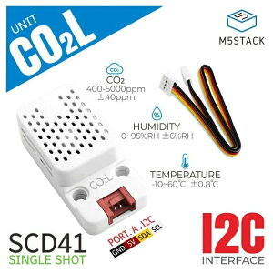 M5Stack M5Stack�p�����x�Z���T�t��CO2�Z���T(SCD41)�yM5STACK-U104�z[�G���t�@�C�u�X�^�b�N �}�C�R�� IoT ���W���[�� �d�q�H�� ���R�H�� �ċx��]