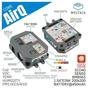 M5Stack AirQ CLbg(M5Stamp S3)yM5STACK-K131z[Gt@CuX^bN Gt@CuX^v }CR IoT W[ dqH RH]