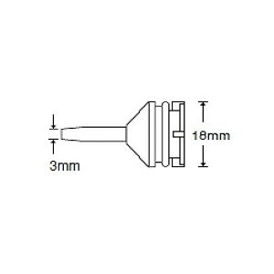 HAKKO 簡易はんだ吸取器 ハッコースッポン18 交換ノズル 18mm 【18-N】