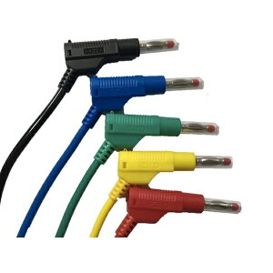 MCPJAPAN スタック可能保護カバー付き両端バナナプラグ(50cm)(10本入り)【S402A-0.5】