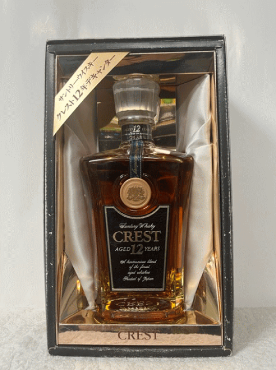 古酒　サントリー　CRESTウイスキー　クレストデキャンター１２年　箱付き 楽天市場】(古酒・終売品・希少) サントリーウイスキー クレスト