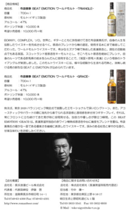 楽天市場】(布袋寅泰と長濱蒸溜所スペシャルコラボ!) ビート 楽天市場】(布袋寅泰と長濱蒸溜所スペシャルコラボ!) ビート