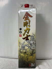 (北関酒造・栃木県)たっぷり呑める徳用3L あうんの酒 辛口 金剛力士 3000mlパック