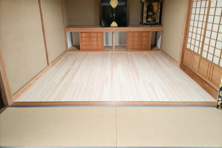 楽天市場】桧（ヒノキ）フローリング (床板)無節・上小エンドマッチ 