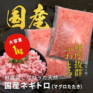 ネギトロ 1kg 1キロ ねぎとろ 国産 大量 大容量 魚介 海産物 鮮魚 直送 冷凍 魚 さかな 冷凍 おかず 海鮮…