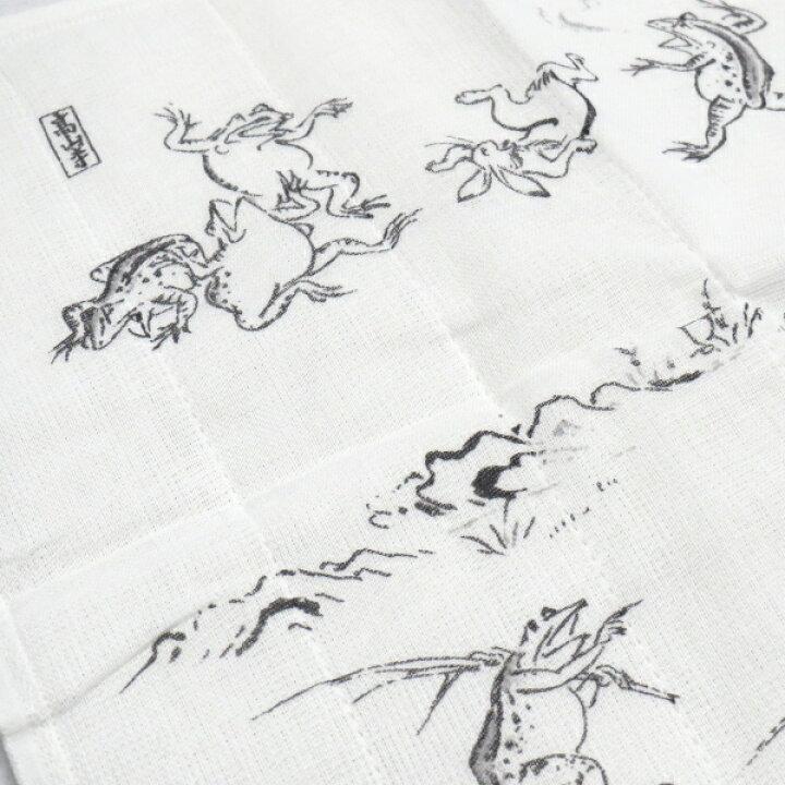 楽天市場】蚊帳生地ふきん〔鳥獣人物戯画〕日本製 約30×30cm 猿追い 