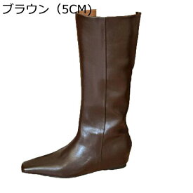 レディース ミドルブーツ ジョッキーブーツ 無地 耐磨耗 安定感 冬 ポインテッドトゥ コンフォート インヒール ウェッジ ゆったり 柔らかい 脚やせ 婚式 卒業式 就活 おしゃれ シンプル 韓国風