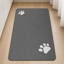 ペットマット 猫 犬 食事用マット 肉球デザイン 給餌 撥水 吸水 速乾 滑り止め お手入れ簡単 拭ける 犬用 猫用 餌皿 下敷き 飛び散り防止 大判 薄型 汚れ防止