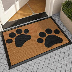 玄関マット 屋外 泥落としマット 肉球柄 コイル かわいい 猫の足跡 足拭き 洗える 滑り止め ドア 室外 室内 家庭用 飲食店 オフィス用 耐久性 耐摩耗 汚れ落とし お手入れ簡単 四季通用