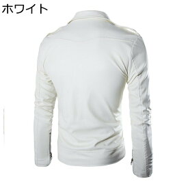 ライダースジャケット メンズ m-4xl ジップアップ 裏起毛 PUレザージャケット 皮ジャン PU ブルゾン 秋服 冬服 アウター ラペル 防風 撥水 厚い 着やせ スリム ビター系 イングランド風 トレンド 男性用 バイク