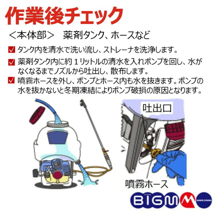 楽天市場】丸山 BIGM ＜ 背負動力噴霧機 GS10R-1＞薬剤タンク10L 吸水 