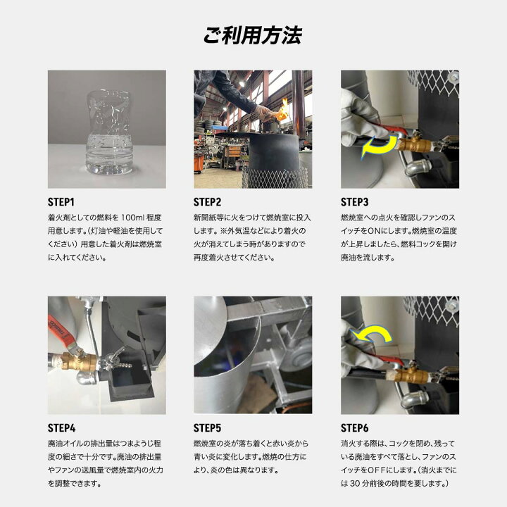 楽天市場】廃油ストーブ【サイクルバーン】M600FJ（ECO太郎 後継モデル 