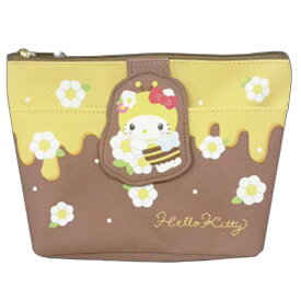ポーチ サンリオ マルチ ポーチ ミツバチ ハローキティ ブラウン レディース メンズ 子供 男の子 女の子 小学校 中学生 高校生 通学 通勤 旅行 学校用品 シンプル キャラクター 雑貨 かわいい 可愛い おしゃれ