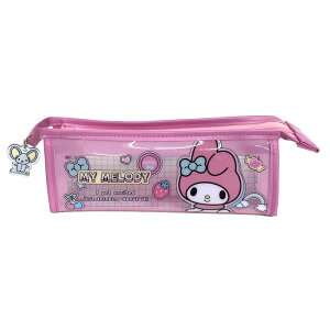 ペンケース サンリオ チャーム付き フチイロ ペン ポーチ マイメロディ ピンク マイメロディ チャーム付き かわいい おしゃれ 小物入れ 文房具収納 コンパクト ファスナー付き 使いやすい