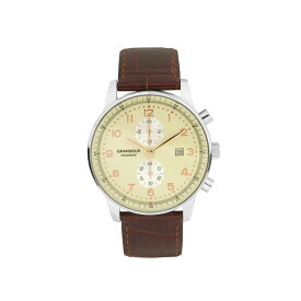 【送料無料】腕時計 メンズ うす型 クロノグラフ ウォッチ グランドール Grandeur OSC051シリーズ