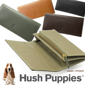 ハッシュパピー 長財布 かぶせ 小銭入れ L字ファスナー Hush Puppies ニック 牛革 HP0609