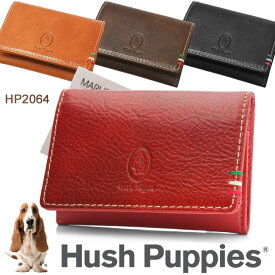 ハッシュパピー 名刺入れ 定期入れ カードケース 牛革 イタリアンレザー ルクス Hush Puppies HP2064