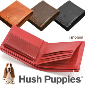 ハッシュパピー 財布 2つ折り 小銭入れあり Hush Puppies ルクス 牛革 イタリアンレザー キャッシュレス コンパクト ミニ財布 スマートウォレット HP2065