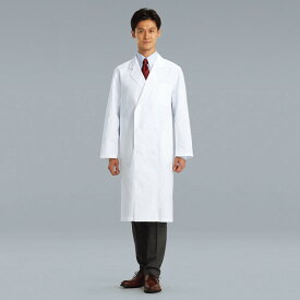 115-20 メンズ診察衣W型長袖 ドクターウェアー ホワイト 男性 KAZEN カゼン 白衣 医療白衣 看護白衣