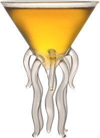 タコの形をしたワイングラス クリエイティブカクテルカップ マティーニ水族館カップ パーソナライズされたクラゲガラス カップバー ワインゴブレット