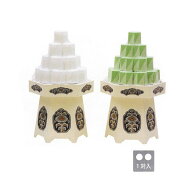 盛三方2号 一対入り 上白糖 紙三方台付 高さ41 初盆 新盆 お盆用品 お供え 進物 贈答用 祭壇 飾り 提灯 …