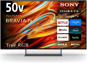 �\�j�[ 50�C���` 4K �t�� RGB Mini LED �e���r �u���r�A K-50XR70M2 BRAVIA XR �{�� Google TV 4K/120fps�Ή� 6��ȏ㐄��