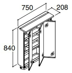 INAX LIXILENV yMRA-753TXJUz LEDƖiXLEDj 3ʋ S[ ~[Lrlbg S1900mmp ʉώ  NBs560^Cv