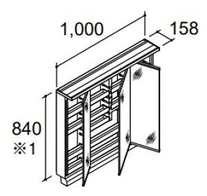 INAX LIXILENV yMRB-1003TXJUz LEDƖiXLEDj 3ʋ S[ ~[Lrlbg S1900mmp ʉώ  NBs560^Cv