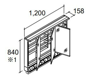 INAX LIXILENV yMRB-1203KXJUz LEDƖiXLEDj 3ʋ X}[g|PbgtS[ ~[Lrlbg S1900mmp ʉώ  NBs560^Cv