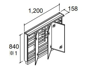 INAX LIXILENV yMRB-1203TXJUz LEDƖiXLEDj 3ʋ S[ ~[Lrlbg S1900mmp ʉώ  NBs560^Cv