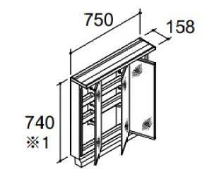 INAX LIXILENV yMRB-753TYJUz LEDƖiXLEDj 3ʋ S[ ~[Lrlbg S1800mmp ʉώ  NBs560^Cv