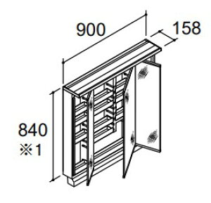 INAX LIXILENV yMRB-903TXJUz LEDƖiXLEDj 3ʋ S[ ~[Lrlbg S1900mmp ʉώ  NBs560^Cv