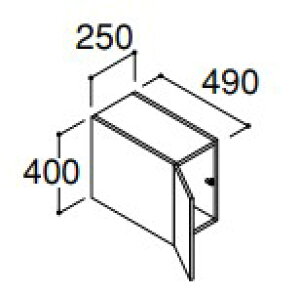 INAX LIXIL�E���N�V�� �yRBU-255C �~�h���O���[�h�z �A�b�p�[�L���r�l�b�g �Ԍ�250mm �~�h���O���[�h ���ʉ��ώ� ���� �N�����B���s560�^�C�v