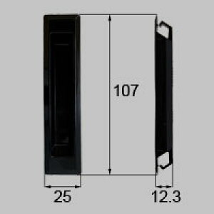 LIXIL リクシル トステム 引手(樹脂) 【商品コード:PNAT738C 内容物:本体(PNAT738C)×1 ブラック 】