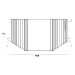 TOTO �p�[�c�yEKK725W3�z �V���b�^�[�����C�W1216�p ����