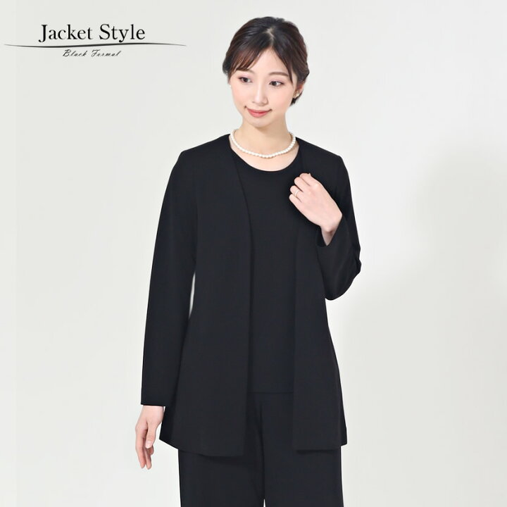 楽天市場】喪服 日本製 ジャケット フォーマル ノーカラージャケット  