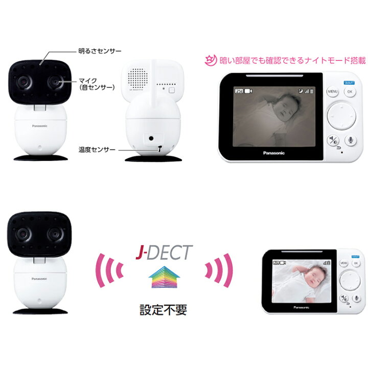 楽天市場 お取り寄せ商品 Panasonic パナソニック ベビーモニター ベビーカメラ 見守りカメラ 防犯カメラ 留守番カメラ 赤ちゃん ペット 子供 録画 Kx Hc705 W 送料無料 Maryplus マリープラス
