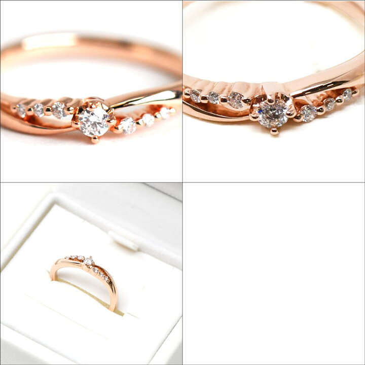 楽天市場】4℃ ヨンドシー 指輪 リング ピンクゴールド ホワイト 